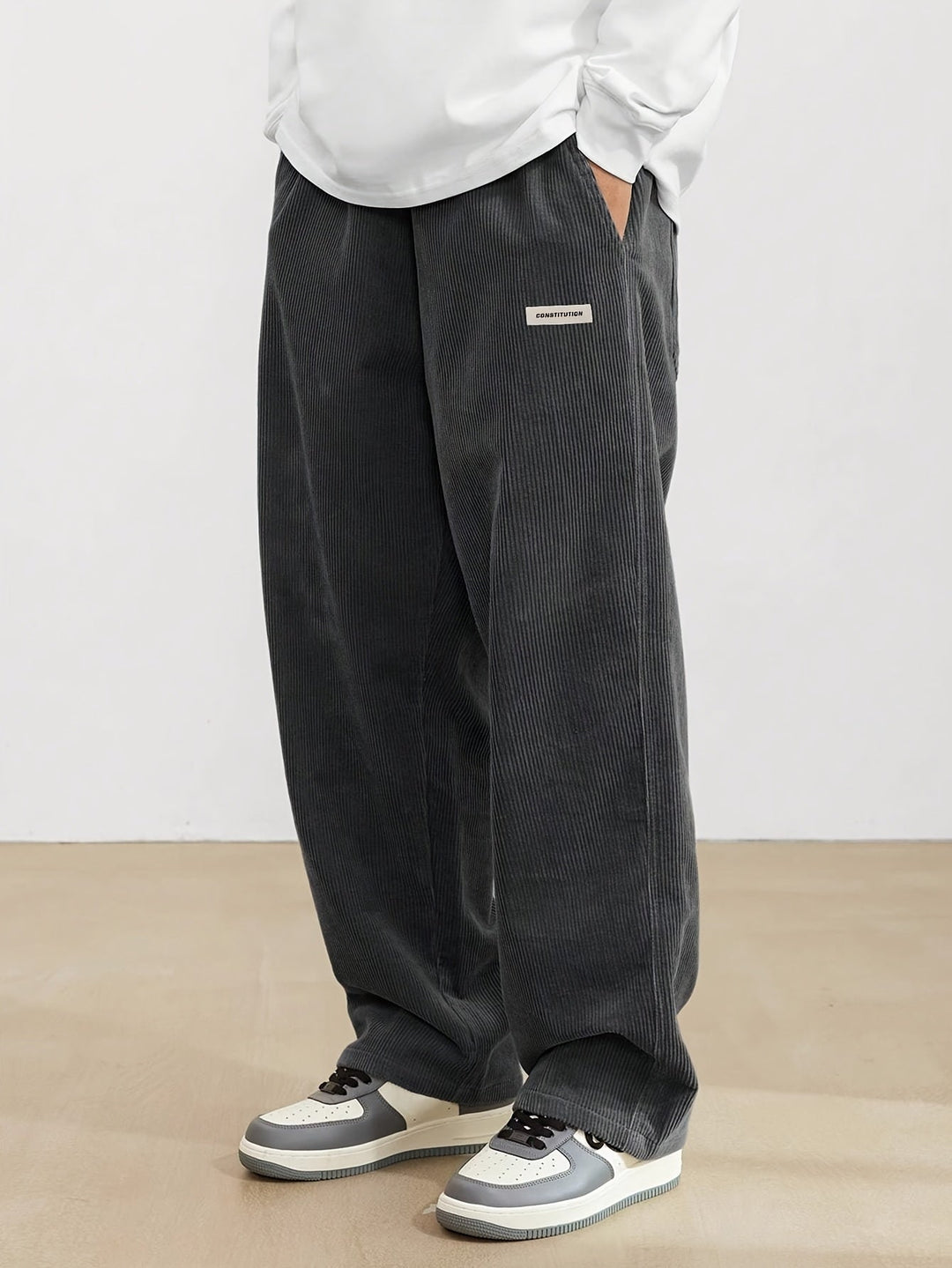 Phillip | Men’s Wide Leg Corduroy Pants with Pockets