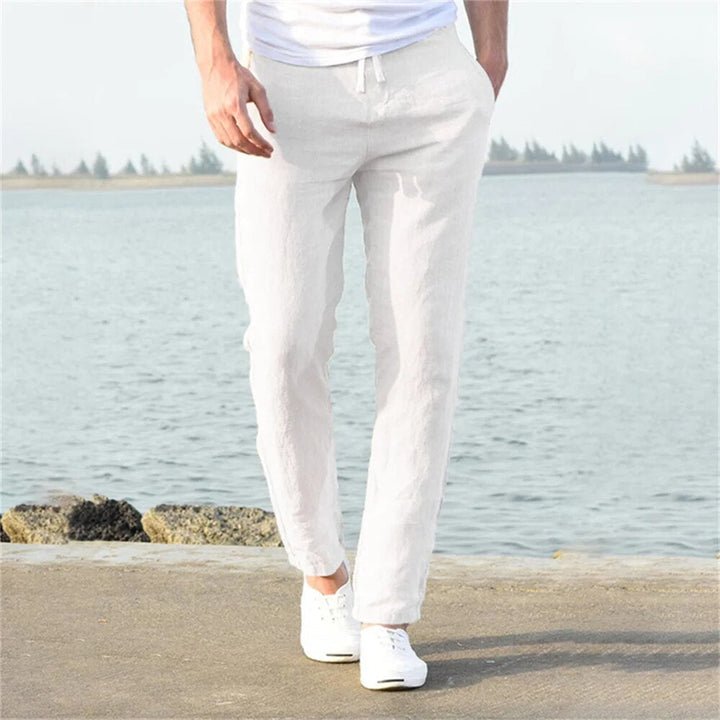 Orson | Men’s Straight Leg Linen Pants with Drawstring