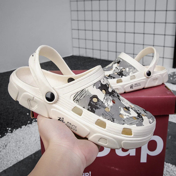 Hollis | Men’s Graphic Print Clogs with Eyelets