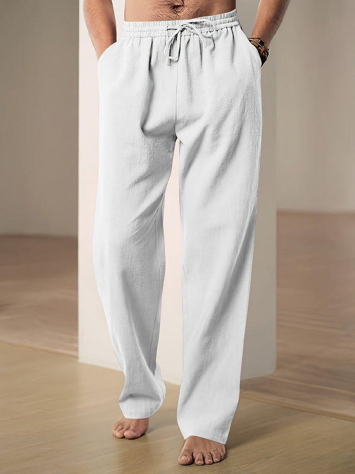 Robin | Men’s Linen Pants with Elastic Waist and Drawstring