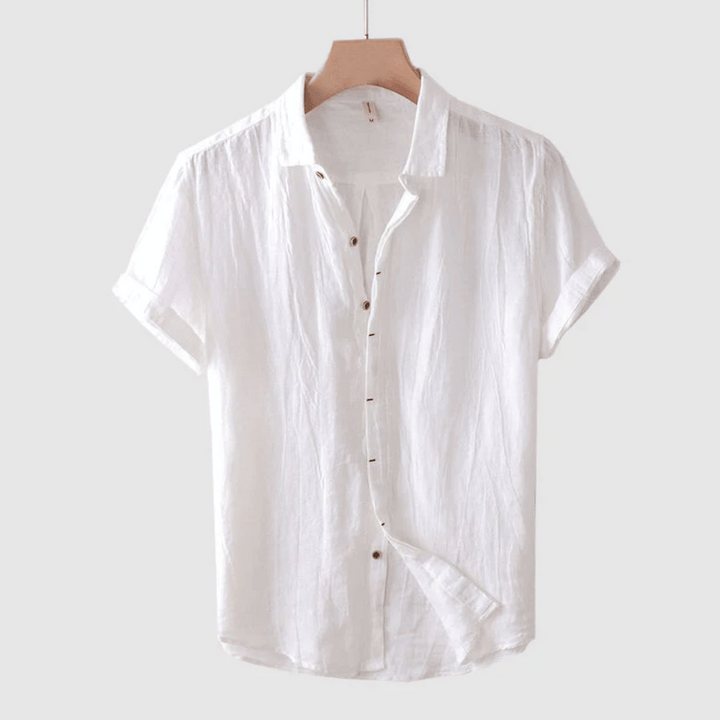 Bastie | Men’s Short-Sleeve Linen Shirt with Buttons