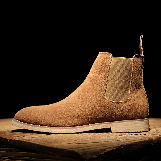 Sterling | Men’s Suede Ankle Boots with Elastic Panel