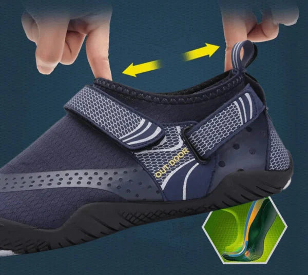 Eryx | Men’s Barefoot Water Shoes with Grip Sole and Strap Closure