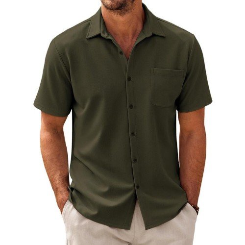 Felix | Men's Short Sleeve Shirt with Buttons and Chest Pocket