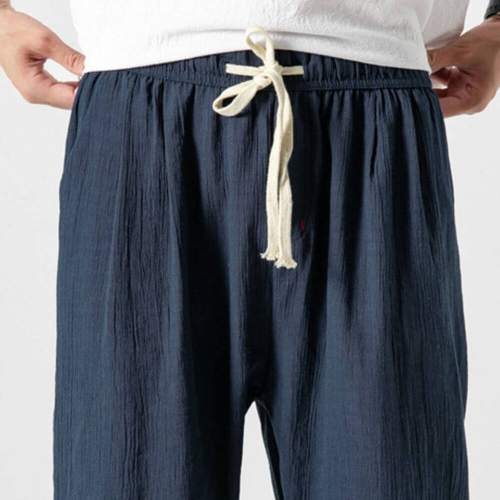 Xavian | Men’s Linen Jogger Pants with Drawstring