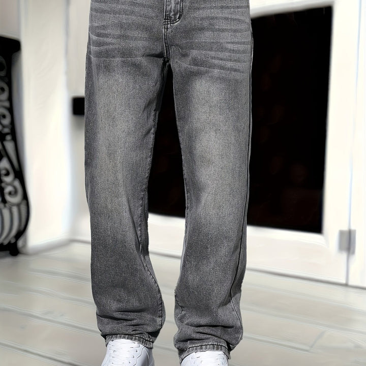 Henry | Men’s Straight-Leg Denim Jeans with Washed Style