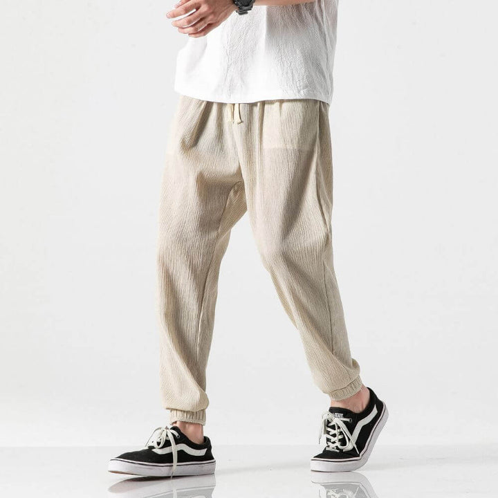 Xavian | Men’s Linen Jogger Pants with Drawstring