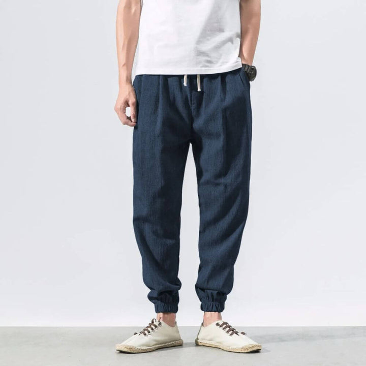 Xavian | Men’s Linen Jogger Pants with Drawstring