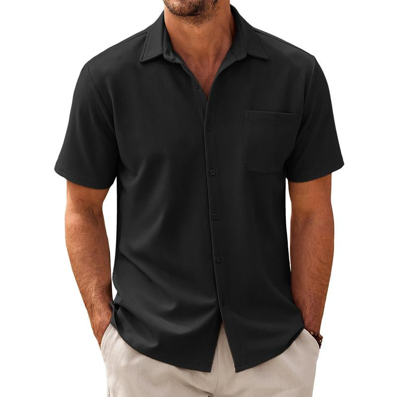 Felix | Men's Short Sleeve Shirt with Buttons and Chest Pocket