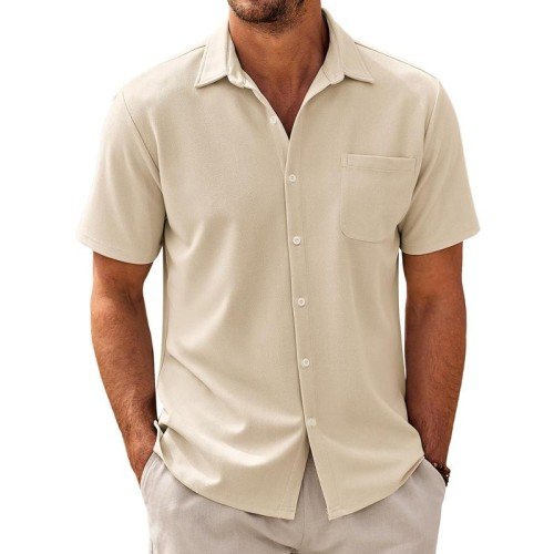 Felix | Men's Short Sleeve Shirt with Buttons and Chest Pocket