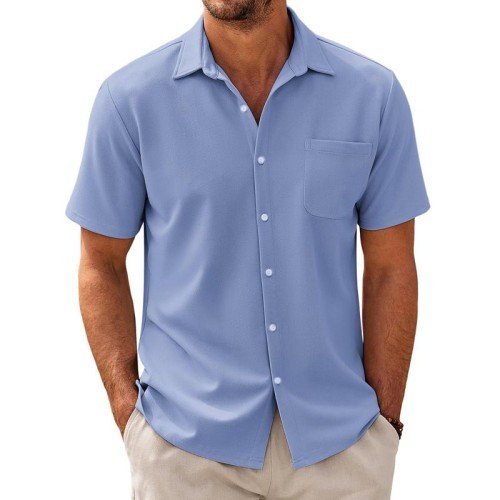 Felix | Men's Short Sleeve Shirt with Buttons and Chest Pocket