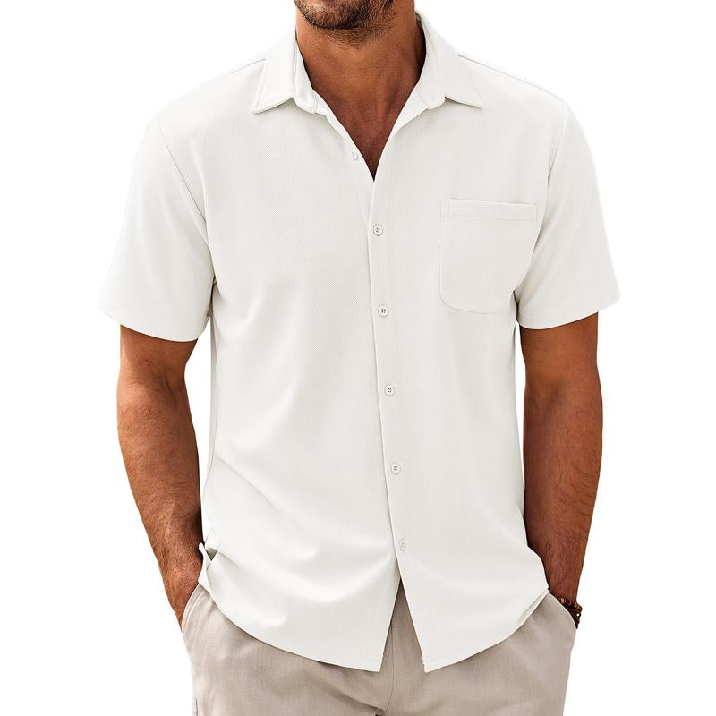 Felix | Men's Short Sleeve Shirt with Buttons and Chest Pocket