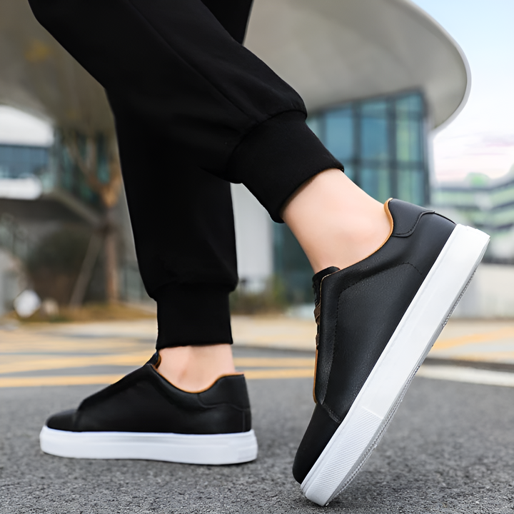 Orion | Men's Leather Sneakers with Classic Stitching