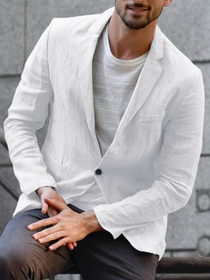 Preston | Men's Linen Summer Blazer with One Button