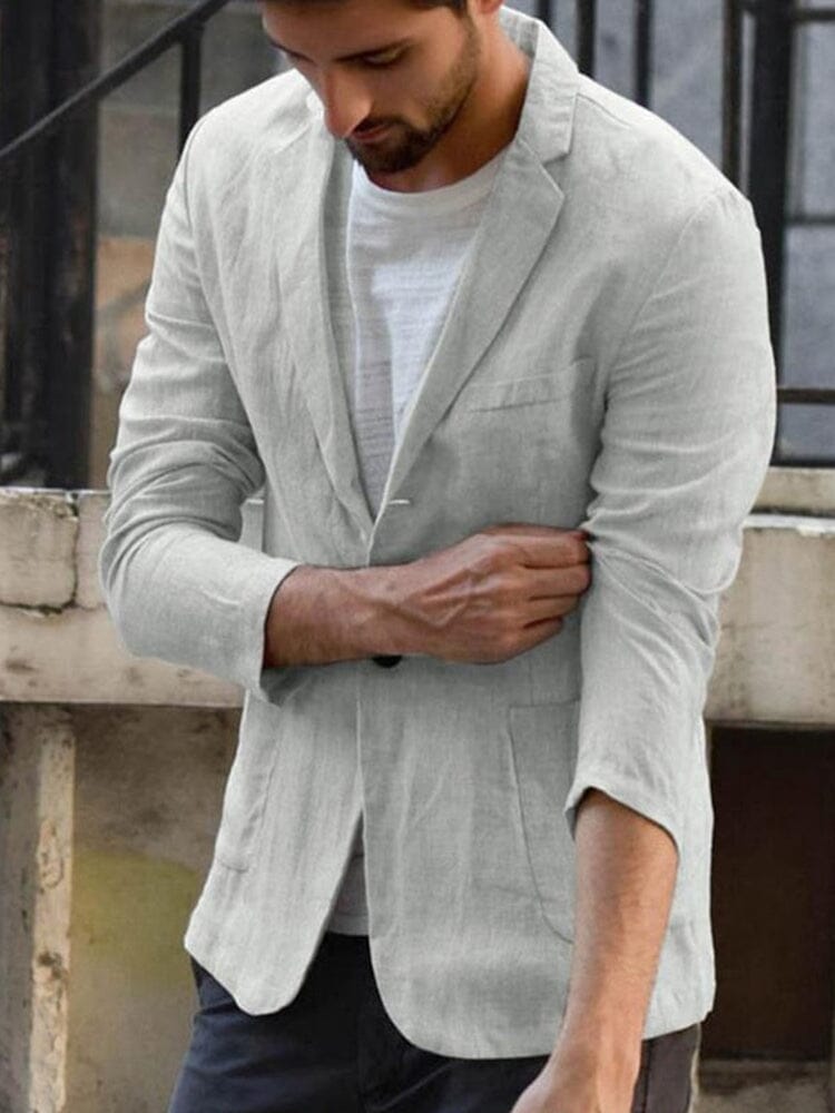 Preston | Men's Linen Summer Blazer with One Button