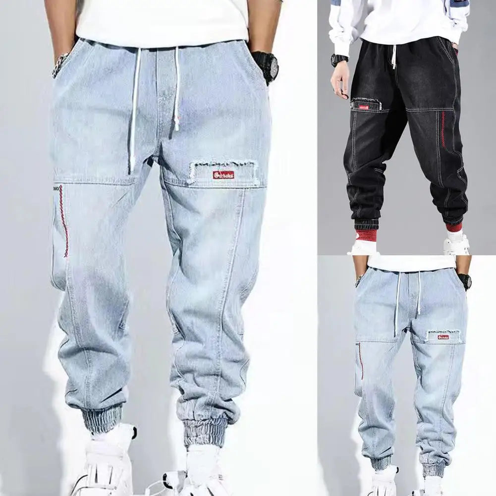 Jaxon | Men's Denim Jogger Pants with Elastic Waist