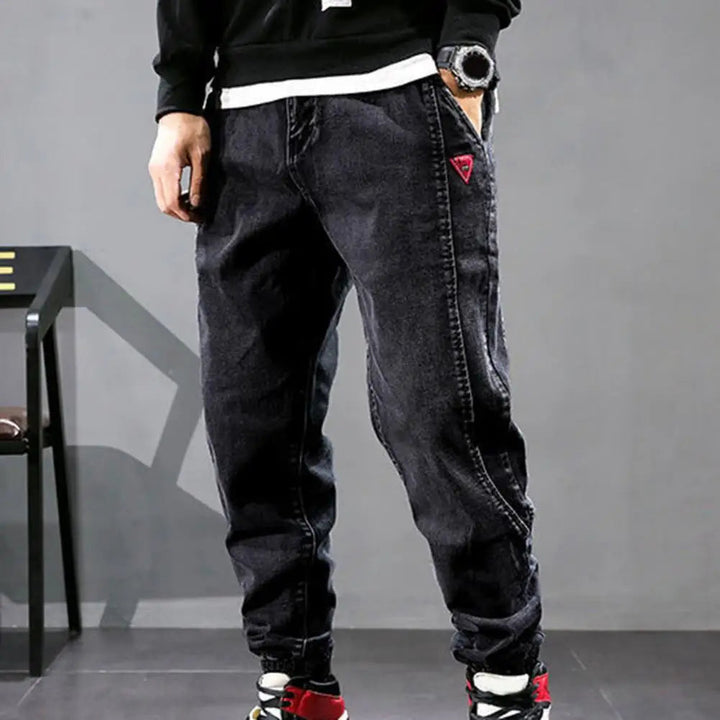 Jaxon | Men's Denim Jogger Pants with Elastic Waist