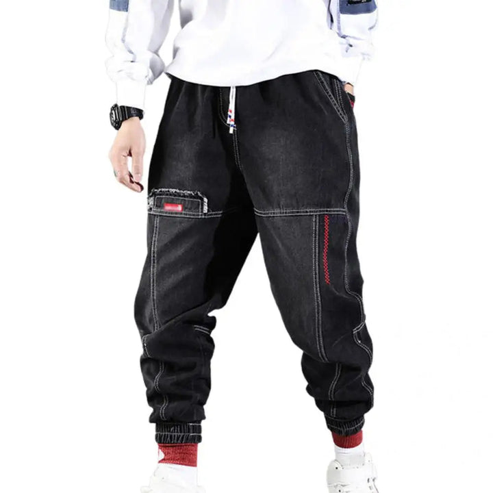 Jaxon | Men's Denim Jogger Pants with Elastic Waist