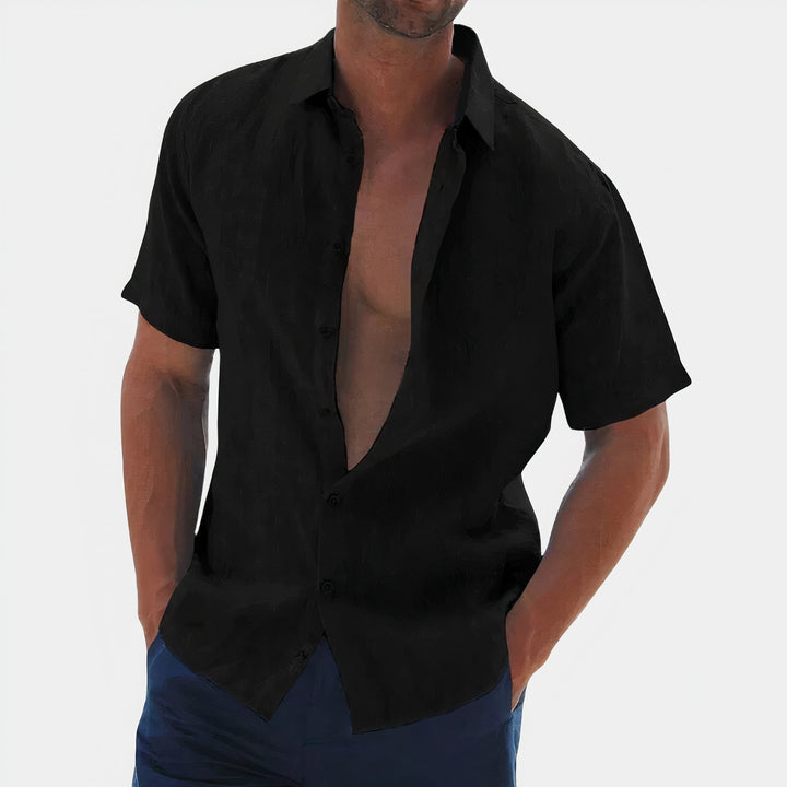 Henry | Men’s Linen Summer Shirt with Short Sleeve and Buttons