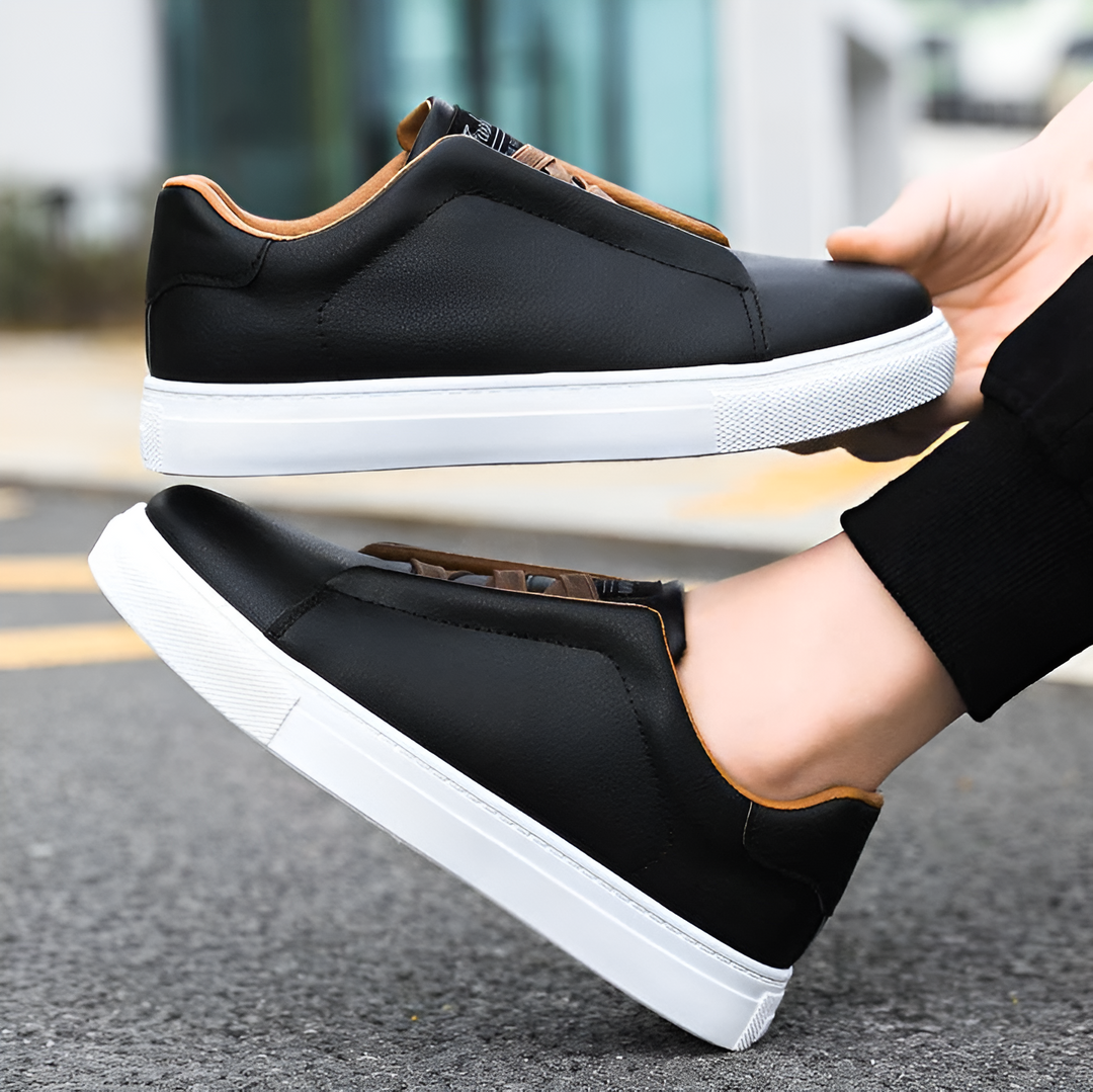 Orion | Men's Leather Sneakers with Classic Stitching