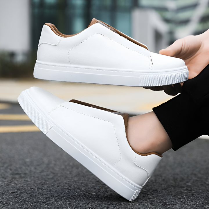 Orion | Men's Leather Sneakers with Classic Stitching