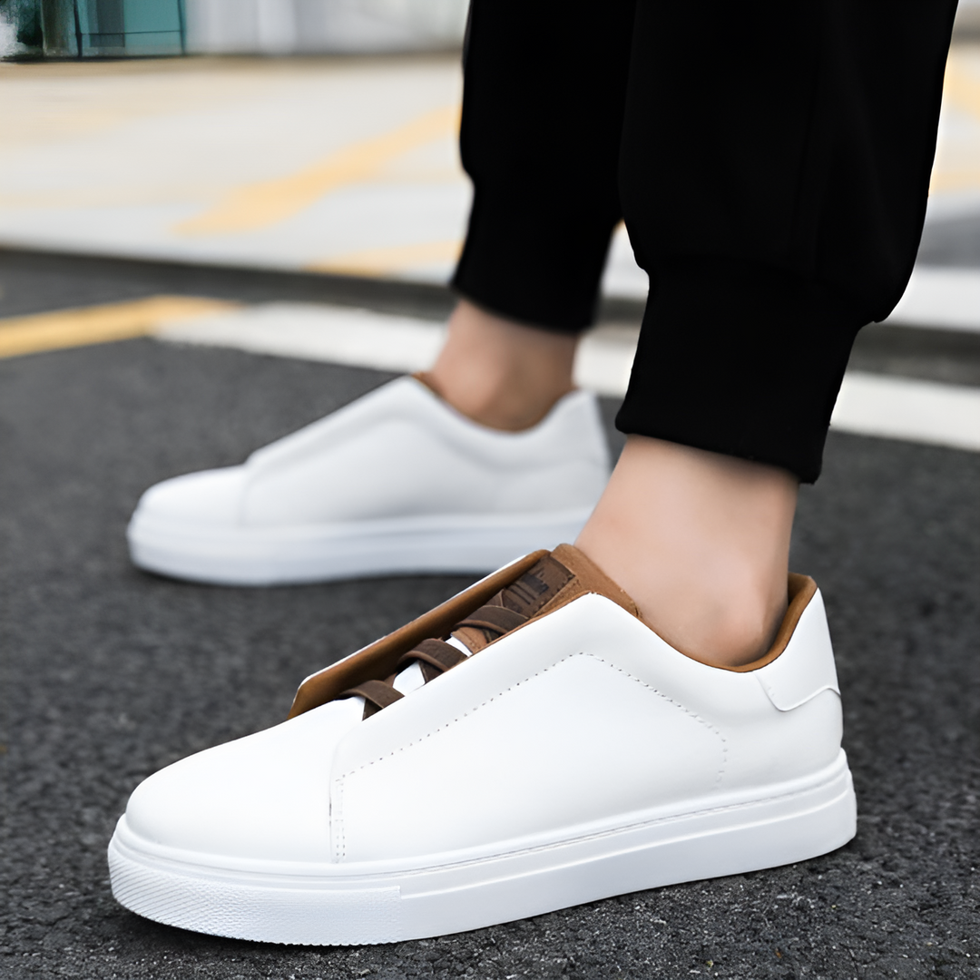 Orion | Men's Leather Sneakers with Classic Stitching