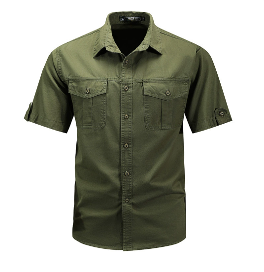 Claus | Men's Utility Pockets Shirt with Button Up