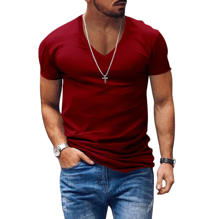 Justin | Men's Classic Slim Fit V-neck T-shirt