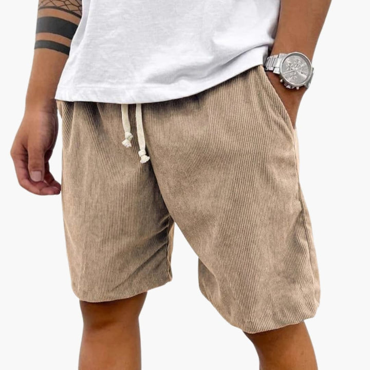 Logan | Men's Corduroy Shorts with Drawstring