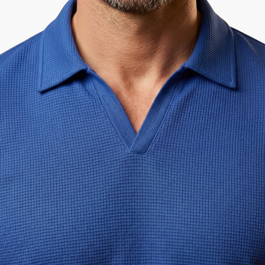 Jordan | Men's Waffle  Polo Shirt with V-neck