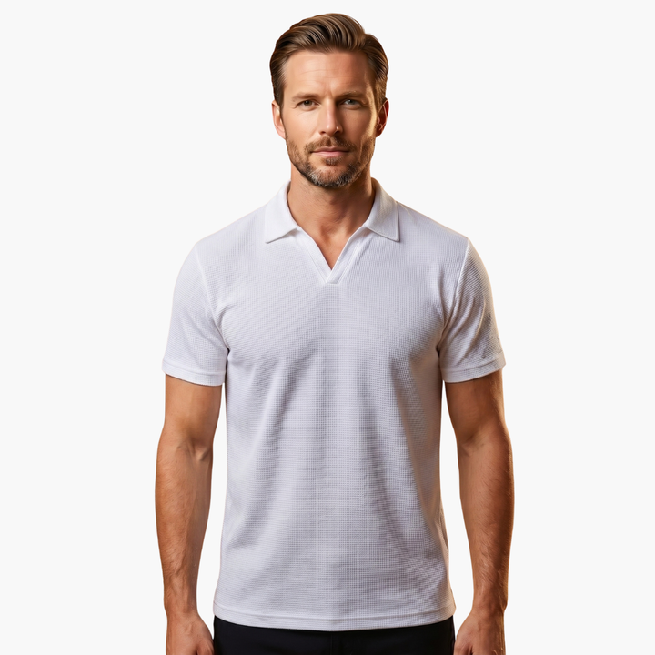 Jordan | Men's Waffle  Polo Shirt with V-neck