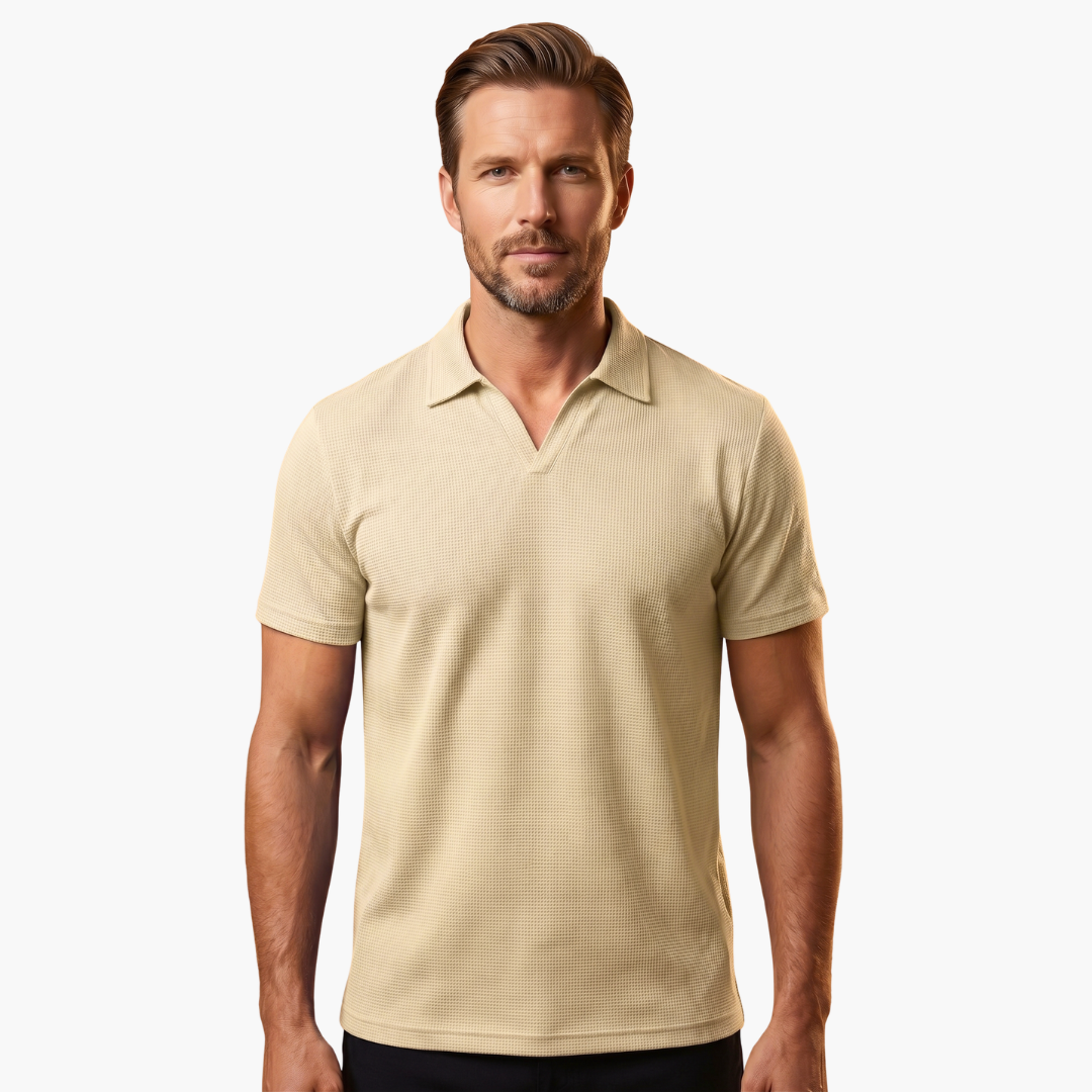 Jordan | Men's Waffle  Polo Shirt with V-neck