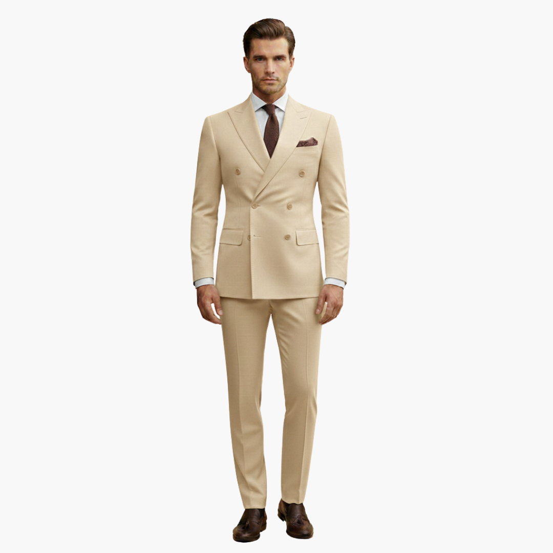 Kevin | Men's Double Breasted Suit with Slim Fit Pants Set