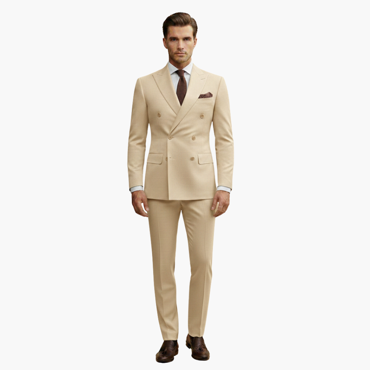 Kevin | Men's Double Breasted Suit with Slim Fit Pants Set