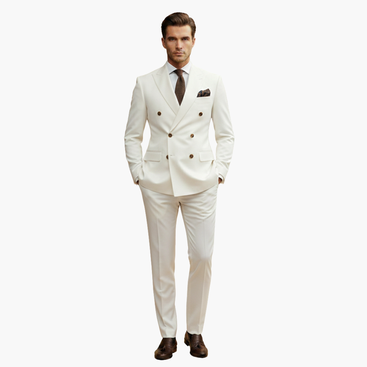 Kevin | Men's Double Breasted Suit with Slim Fit Pants Set