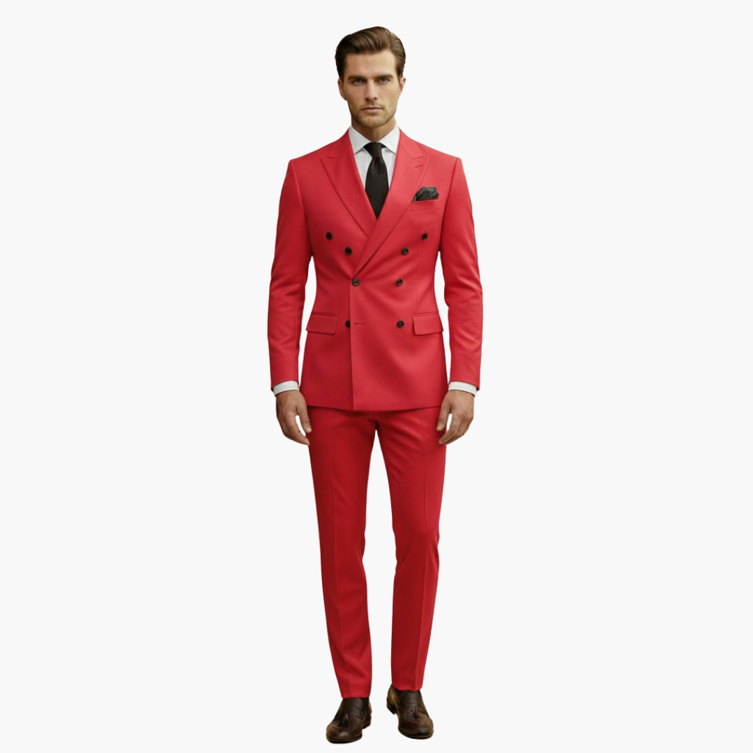 Kevin | Men's Double Breasted Suit with Slim Fit Pants Set