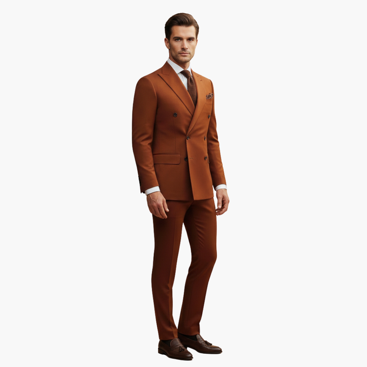 Kevin | Men's Double Breasted Suit with Slim Fit Pants Set