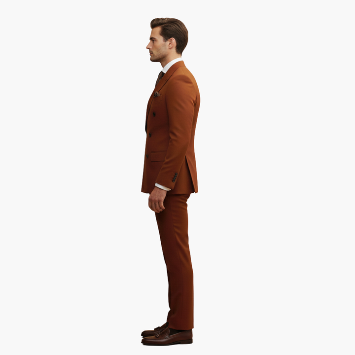 Kevin | Men's Double Breasted Suit with Slim Fit Pants Set