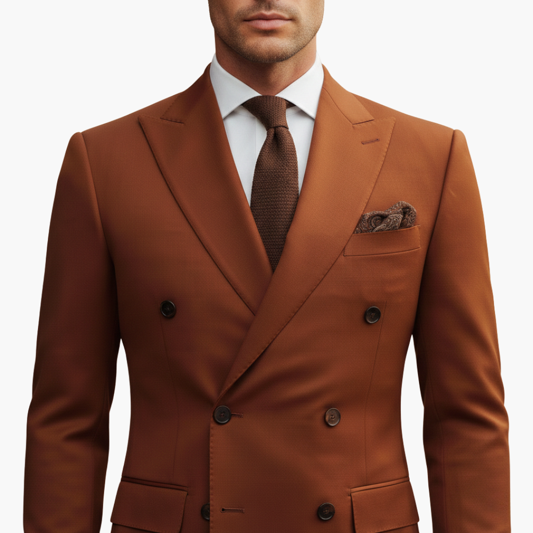 Kevin | Men's Double Breasted Suit with Slim Fit Pants Set