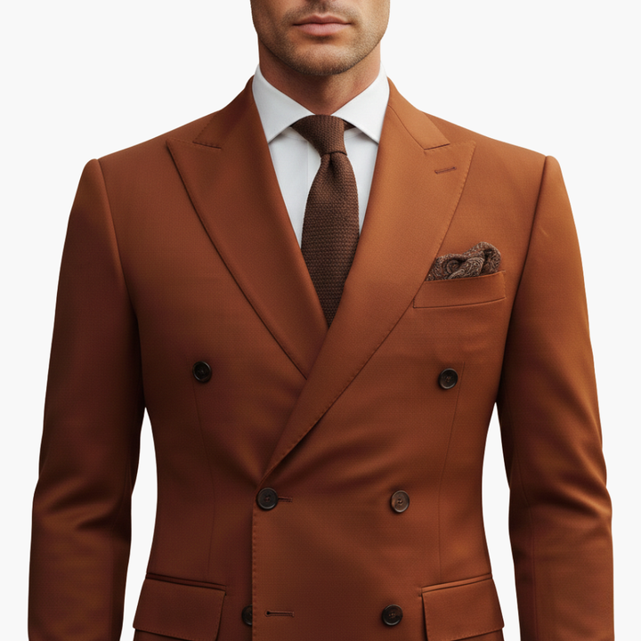 Kevin | Men's Double Breasted Suit with Slim Fit Pants Set