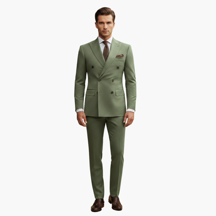 Kevin | Men's Double Breasted Suit with Slim Fit Pants Set
