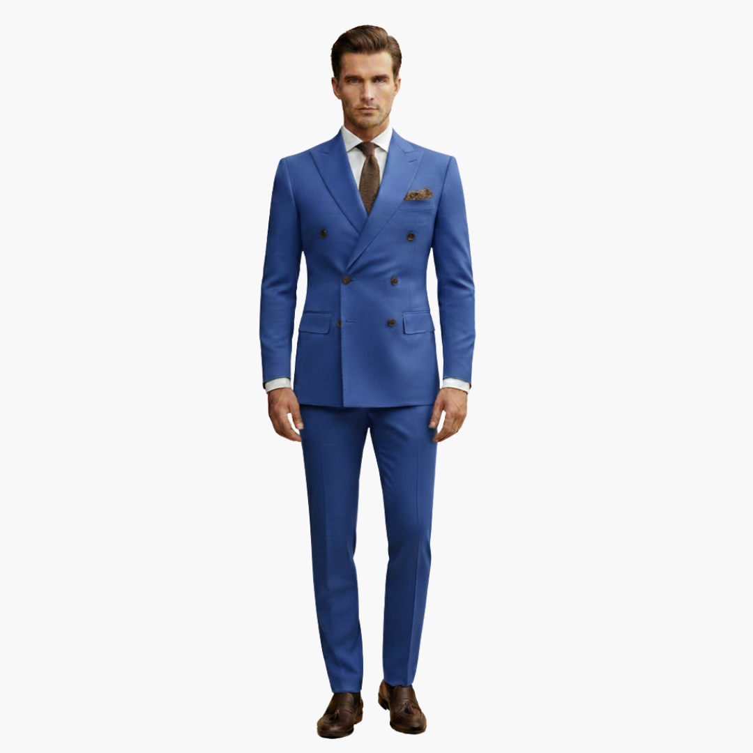 Kevin | Men's Double Breasted Suit with Slim Fit Pants Set