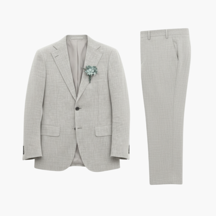 Eric | Men's Linen Two Piece Suit Set with Button Blazer and Pants