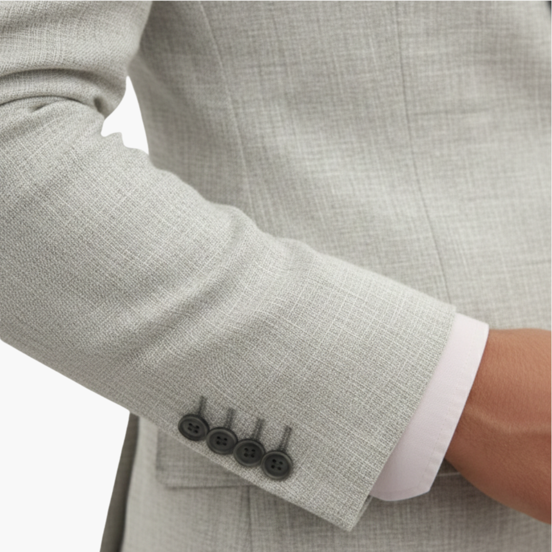 Eric | Men's Linen Two Piece Suit Set with Button Blazer and Pants
