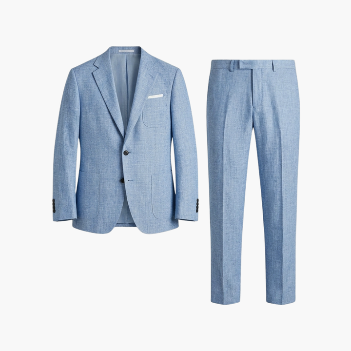 Trevor | Men's Linen Summer Suit Set with Lapel