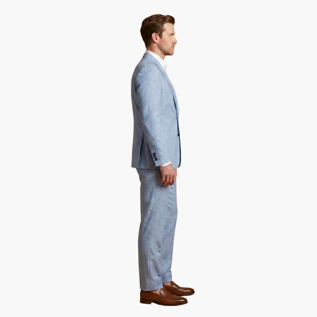 Trevor | Men's Linen Summer Suit Set with Lapel