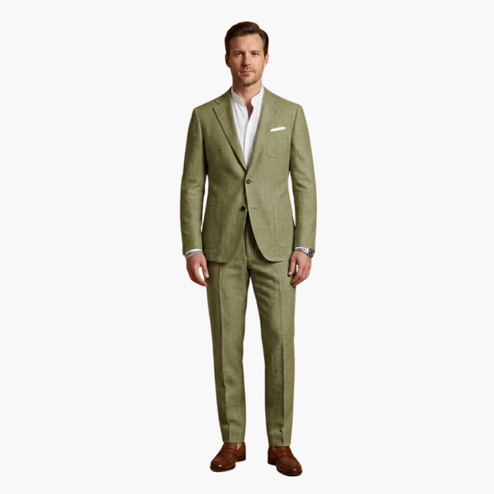 Trevor | Men's Linen Summer Suit Set with Lapel