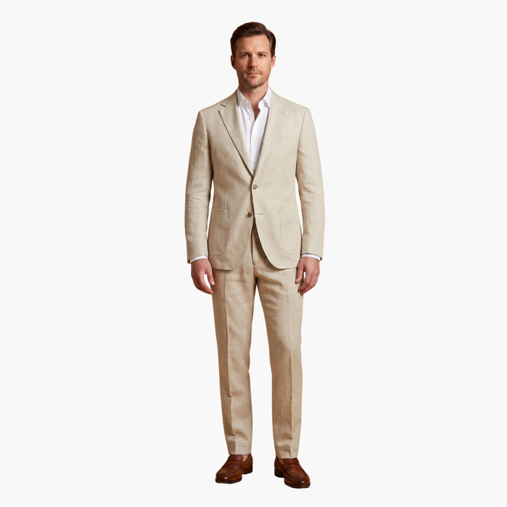 Trevor | Men's Linen Summer Suit Set with Lapel