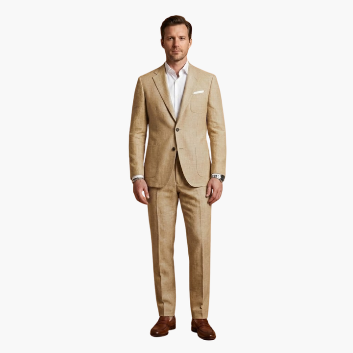 Trevor | Men's Linen Summer Suit Set with Lapel