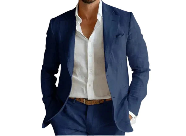 Benny | Men's Linen Blazer with Pockets
